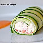 recette Cannelloni de concombre et rillettes de dorade, sans cuisson