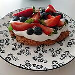 recette Shortcake surmonté de crème fouettée et fruits rouges