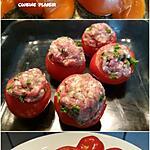 recette Tomates farcies à la viande et sauce blanche tomatée