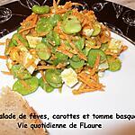 recette Salade de fèves, carotte et tomme basque