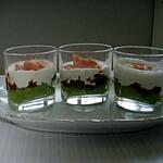 recette VERRINES AVOCAT, TOMATE ET SAUMON