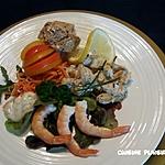 recette Assiette froide avec des restes de moules et scampi cuits