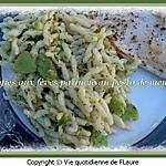 recette Trofies aux fèves parfumées au pesto de menthe