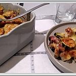 recette Gratin de Courgettes au piment doux et poitrine fumée