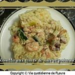 recette Risotto, mélange de fruits de mer et poireaux