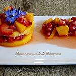 recette Raviole de mangue tartare de fraises et grenade