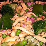 recette spaetzle aux lardons brocolis et petits pois