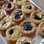 recette Mini flan apero  courgette olives