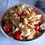 recette Salade de perles de blés, crevettes et thon
