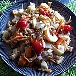 recette Salade aux coeurs de palmiers, blé, surimi et petits légumes