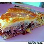 recette tourte au boeuf et au jambon