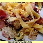 Tagliatelles aux artichauts.