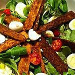 recette Salade de mâche, oeufs de cailles et tempeh snacké