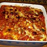 recette Gratin de tortellinis aux aubergines et aux fromages italiens