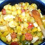recette pomme de terre sauté au chorizo et lamelle d'encornet