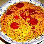 recette SPAGHETTIS AU CHORIZO
