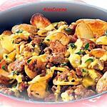 recette Viande hachée et pommes de terre à la poêle