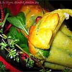recette Fleurs salées au thym, épinards, ex..