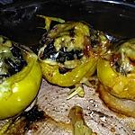 recette Tomates poivrons vertes et jaunes farcies au chou kale