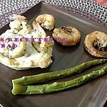 recette Crevettes deux saveurs, sauce champignon dans son bol croustillant