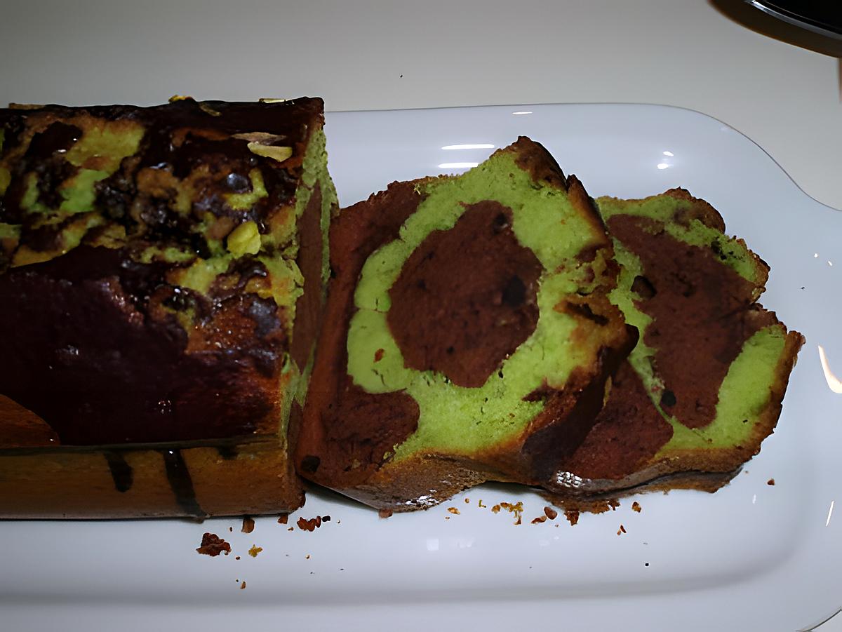 recette Marbré chocolat pistache