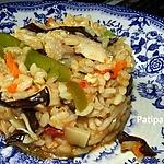 recette Risotto aux poulet et légumes asiatique