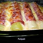 recette Roulades de poireaux gratinés à la mozzarella-gruyère