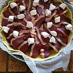 recette TARTE SALEE POIVRONS MAGRET DE CANARD CHEVRE MIEL