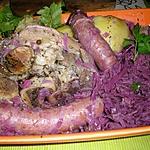 recette jarret de porc et choucroute de chou rouge
