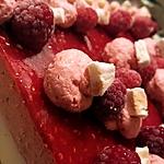 recette entremet framboise nougat