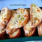 recette Biscotti aux pistaches et pépites d'abricots