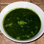 recette Soupe aux épinards et au cresson.