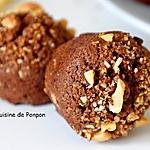 recette Financier au chocolat garni d'amande et de pralin