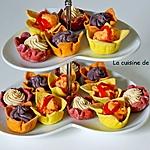 recette Amuse-bouche à la crème d'anchois, aux poivrons rouges et à la tapenade