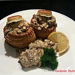 recette Vol-au-vent volaille, champignons