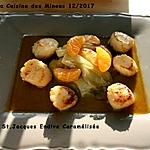 recette Noix de St. Jacques Endives Caramélisées au jus de Clémentine