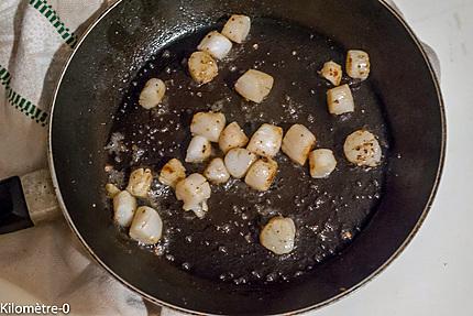 Photo de recette de pétoncles de Kilomètre-0, blog de cuisine réalisée à partir de produits locaux et issus de circuits courts