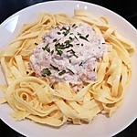 recette Tagliatelles au thon et fromage de chèvre