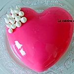 recette Entremets à la pêche parfumé à la liqueur de pain d'épices et glaçage miroir