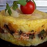 recette Parmentier au poulet, aubergine et coriandre