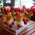 recette Crudités sur piques