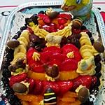 recette Tarte  oeufs de Pâques ... fruits et  gourmandises en chocolat ...