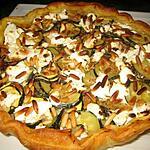 recette Tarte courgettes-chevre-pignons de pin