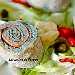 recette Roulé de galette au jambon et fromage à la spiruline