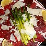 recette Carpaccio de boeuf aux asperges vertes