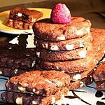 recette Sablés chocolat noir et blanc, fleur de sel et framboises