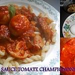 recette OEUFS DURS SAUCE TOMATE CHAMPIGNONS