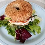 recette BAGELS SAUMON ET AVOCAT SAUCE ANETH