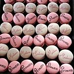 recette Macarons roses et gris "baptême"