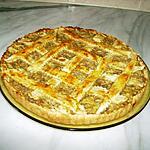recette Tarte aux pommes,raisins secs et noix